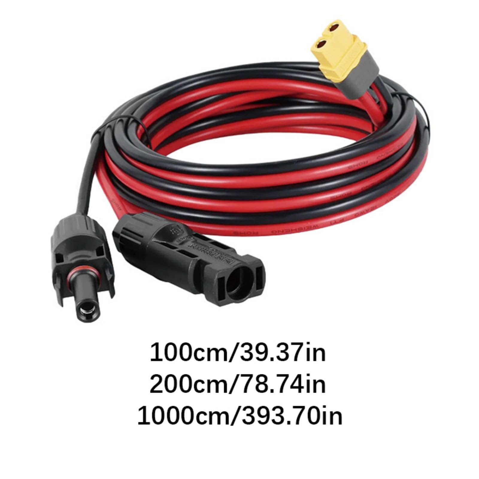 Hochwertige 14AWG Adapterkabel für Solarmodule, PVC Isolierung, großer Temperaturbereich von 10 °C bis 105 °C Schwerer Verbindungsdraht für Solarmodule