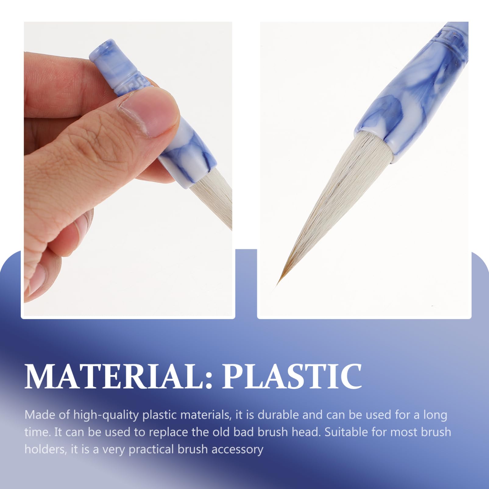 Uonlytech 3 Pezzi Pennello Da Scrittura Diy con Ceramica per Calligrafia e Pittura Accessorio Professionale per e Studenti per Acquerello e