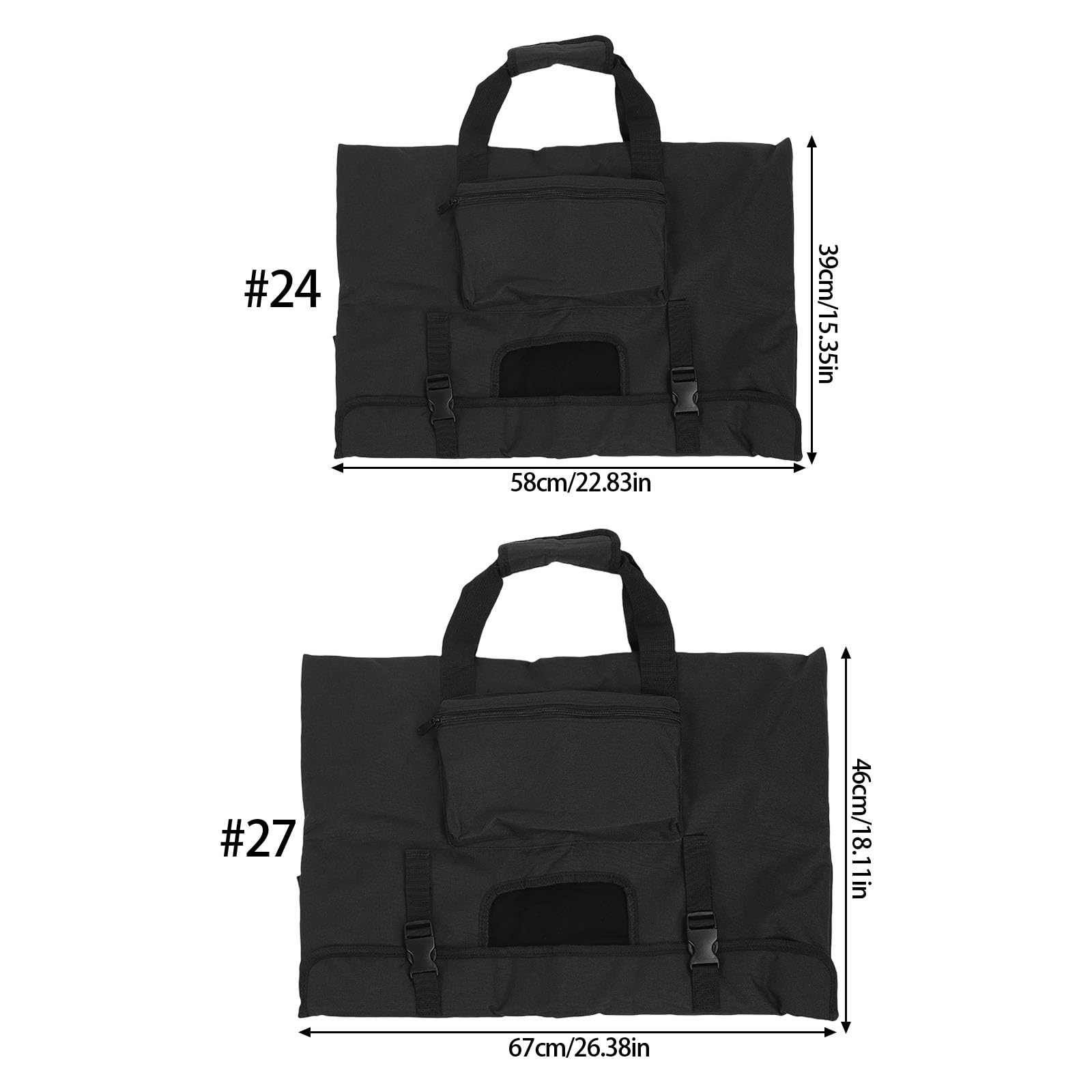Custodia per monitor extra large da 24 / 27 pollici Organizzatori multitasche Custodia da trasporto per computer desktop portatile essenziale per viaggio d ' affari in tessuto nylon impermeabile