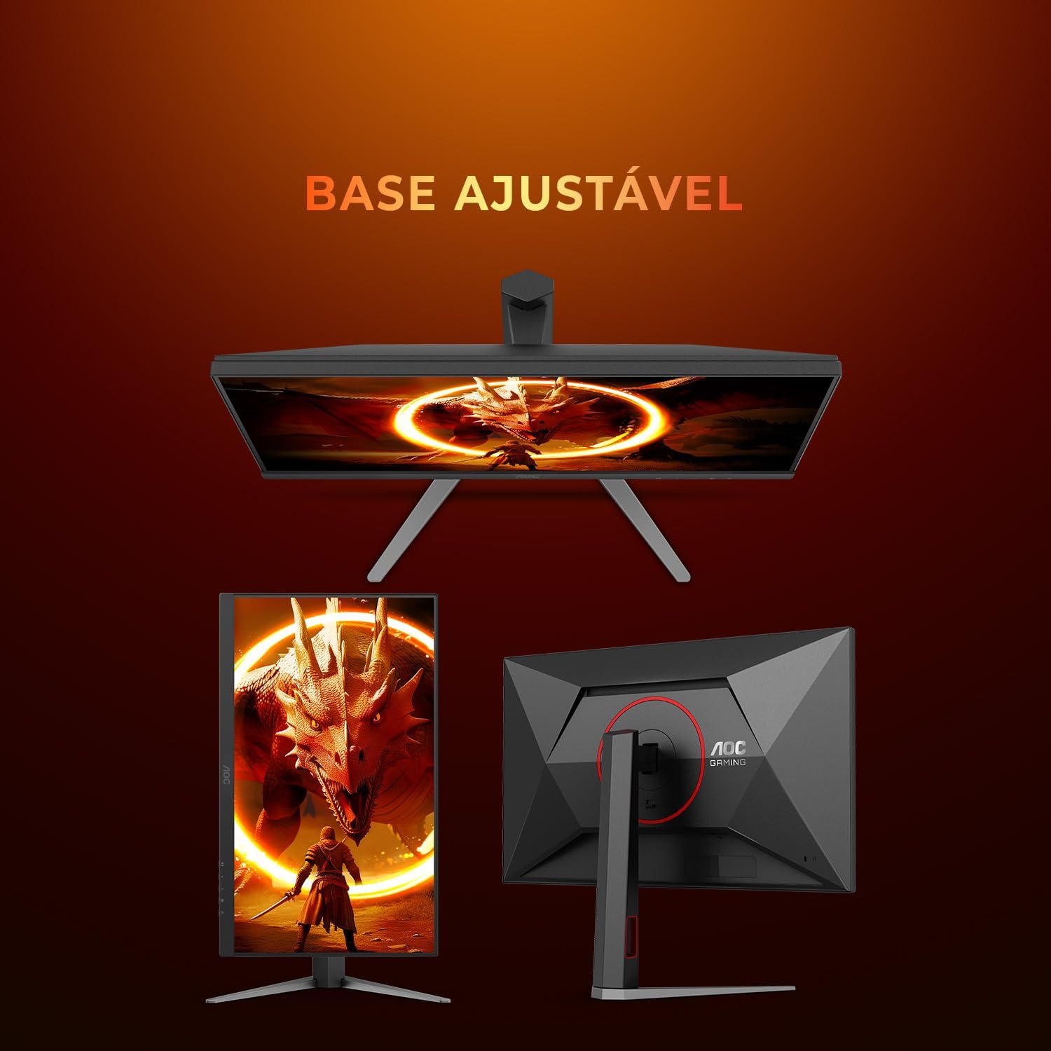 Monitor Gamer AOC AGON QUAD 27″ QHD 180Hz 0.5ms IPS HDR10 Base Ajustável Q27G4F Monitor Gamer AOC AGON QUAD 27″ QHD 180Hz 0.5ms IPS HDR10 Base Ajustável Q27G4F