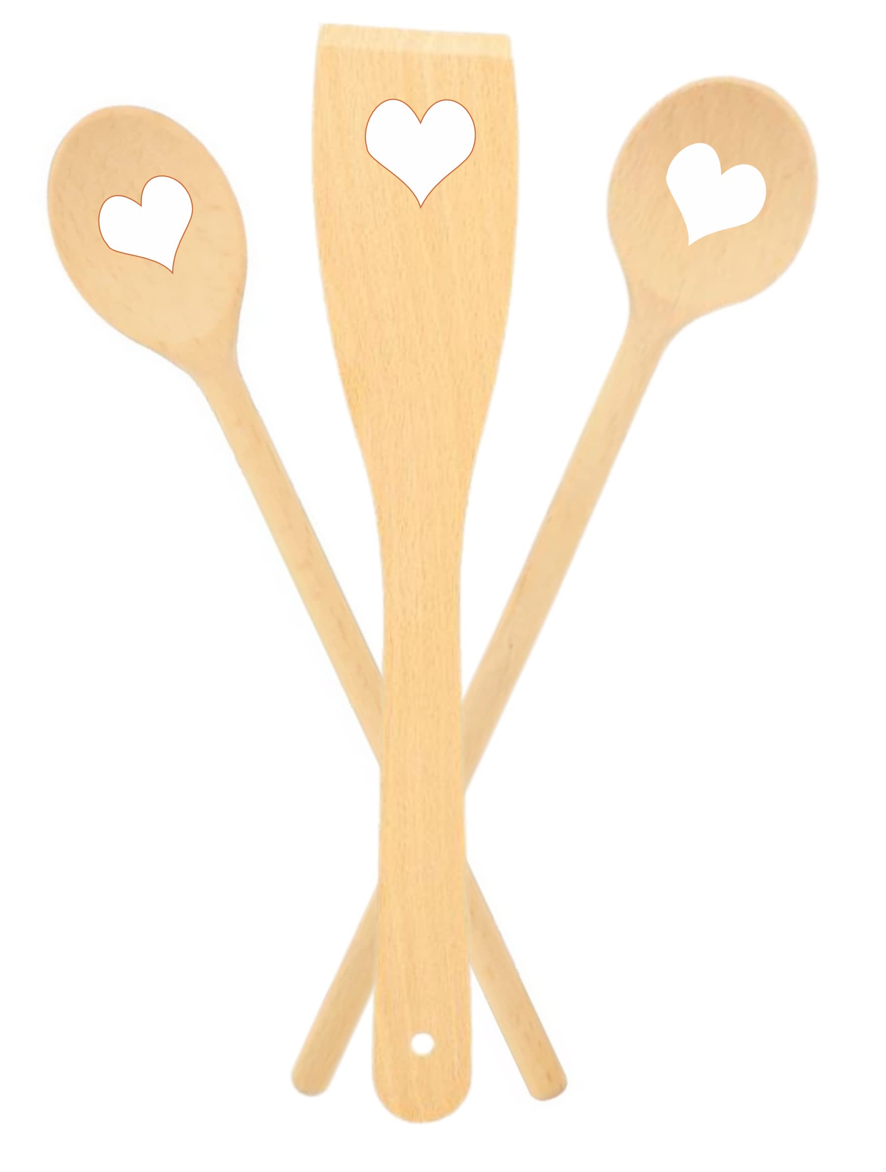 teemando® 100 cucharas redondas de madera de marca de 20 cm para cocinar y hornear