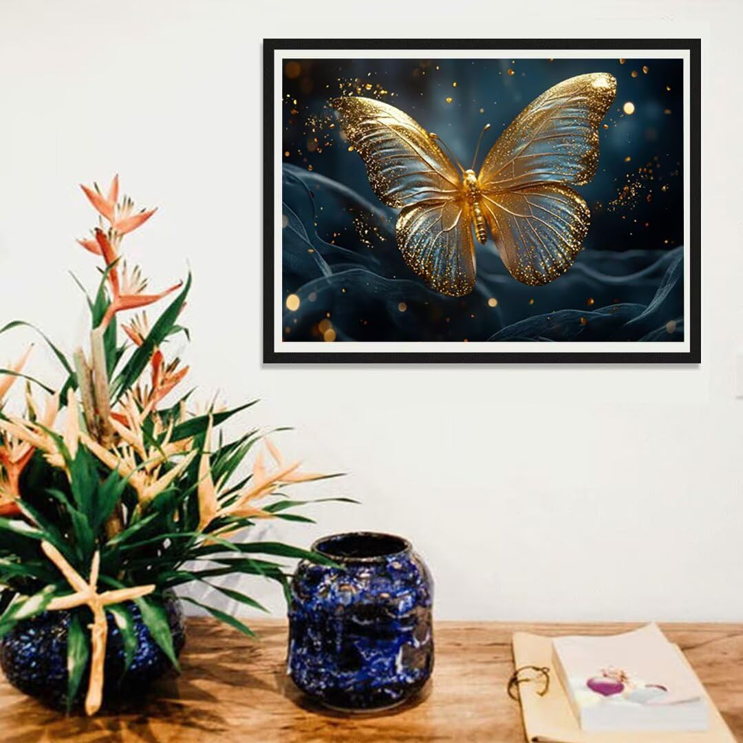 5D Motyl Diament Malarstwo Zestaw dla dorosłych, DIY Zestawy do malowania diamentami Diament, Pełne zestawy artystyczne, Square Rhinestone Ścieg krzyżykowy Malarstwo dla dorosłych Początkujący Wystrój