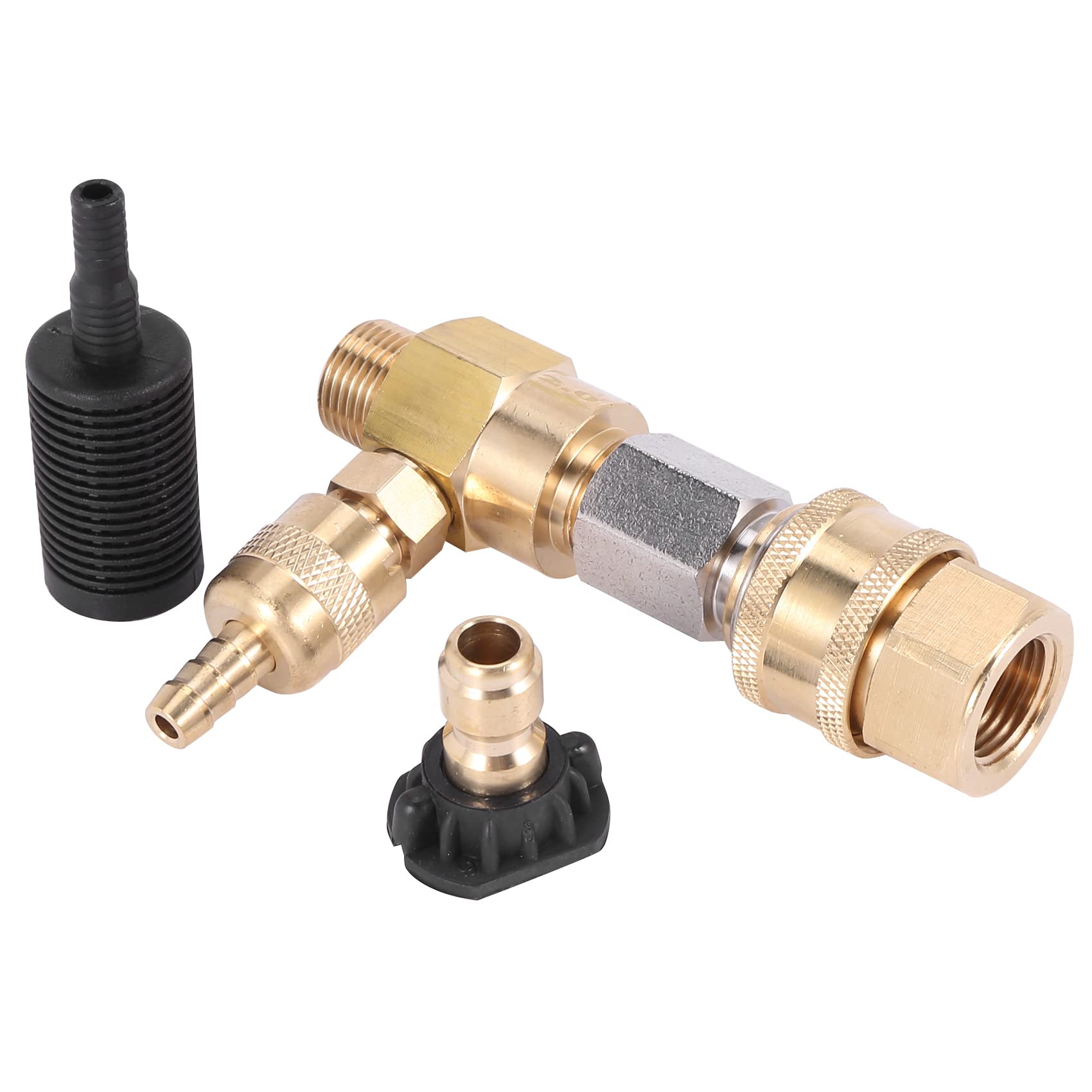 Kit D'injecteur De Produits Chimiques Réglable, Injecteur De Produits Chimiques Reglable Injecteur De Savon Pour Nettoyeur Haute Pression Raccord Rapide 38 Pouce~p179769757