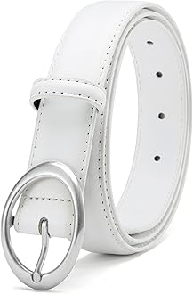 Womens Belt - CR Leather Belt Women Casual for Jeans Pants Dress - Belts with Gold Buckle for Women Fashion