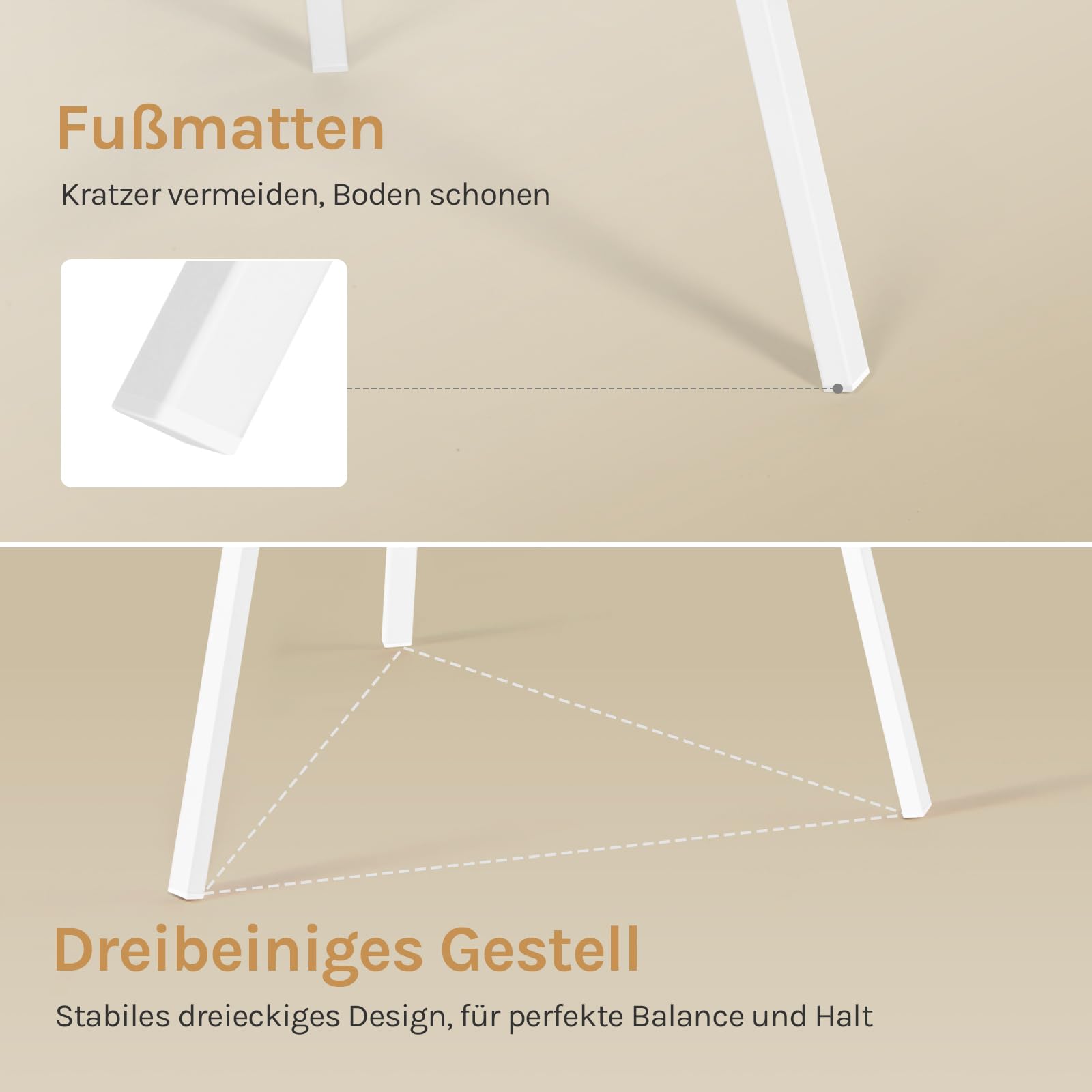 WOLTU Garderobenständer in Baumform, freistehender Kleiderständer, Garderobe mit Ablagefläche, mit 9 Haken, für Kleidung Hüte Taschen, Eingangsbereich, Flur, Weiß, Metall