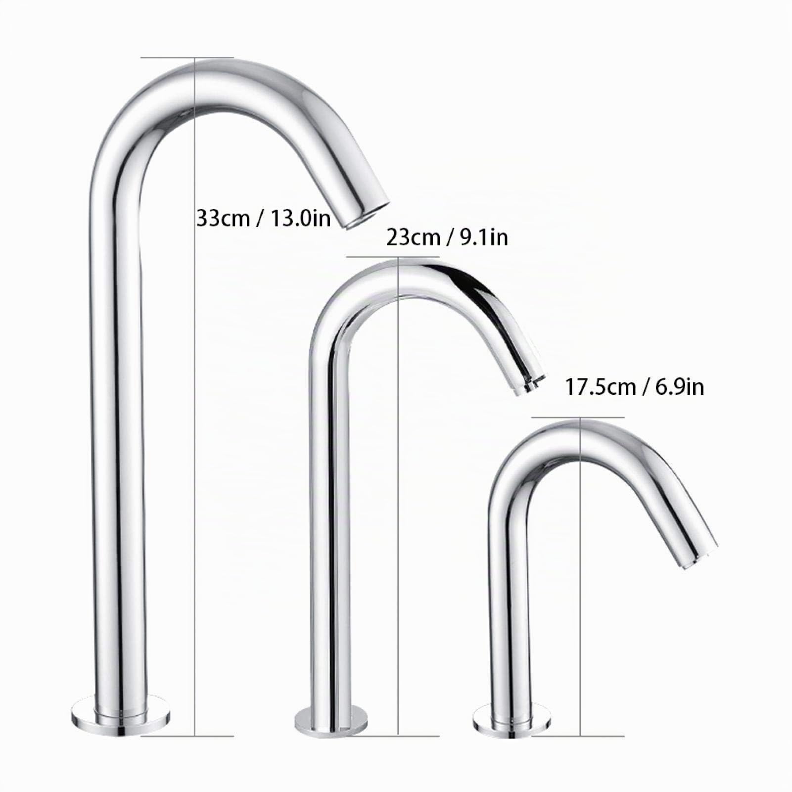 G1 / 2 Zoll Draht Automatischer Wasserhahn, Intelligenter berührungsloser Waschbeckenhahn, Automatischer Infrarot-Wasserhahn mit Sensor, Edelstahl, für Badezimmer, Toilette, Hotel, Öffentlicher Ort