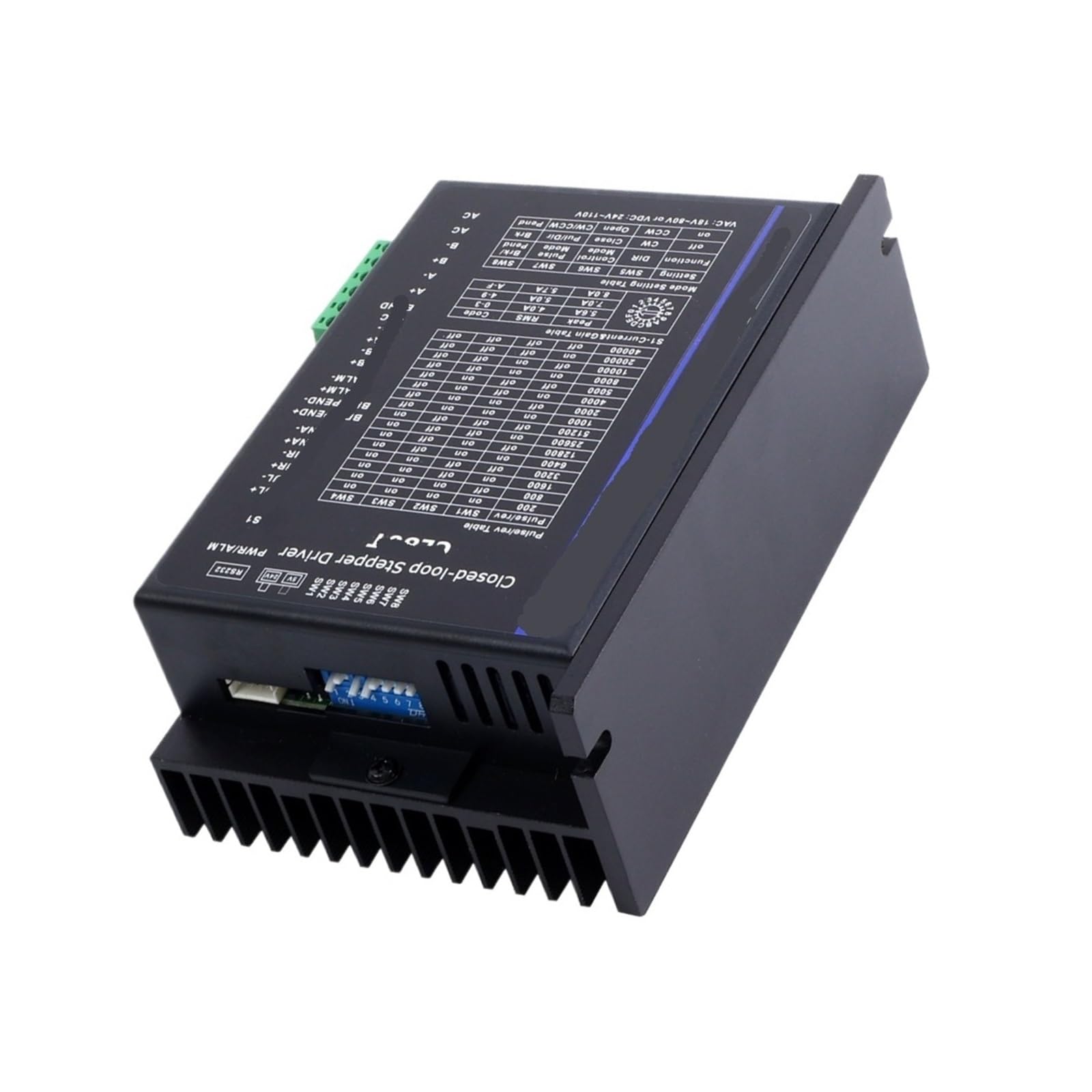 Controlador de motor paso a paso de circuito cerrado, Nema 34 0~8.2A 24~80VDC CL86T Controlador de motor paso a paso digital de 2 fases CNC