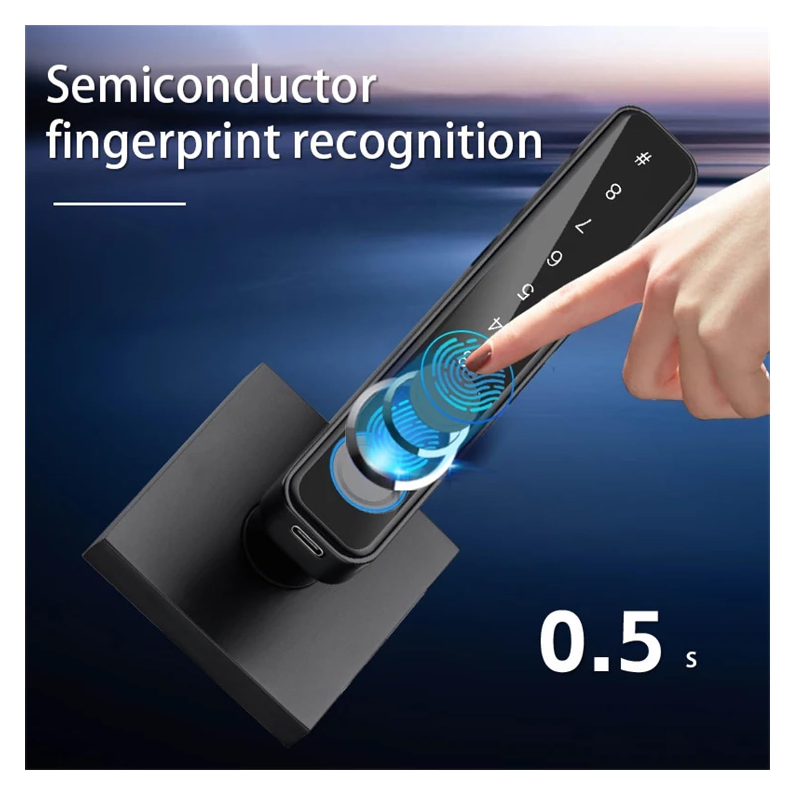 Password elettronica biometrica della serratura della porta della casa intelligente dell'impronta digitale (rosso violaceo)