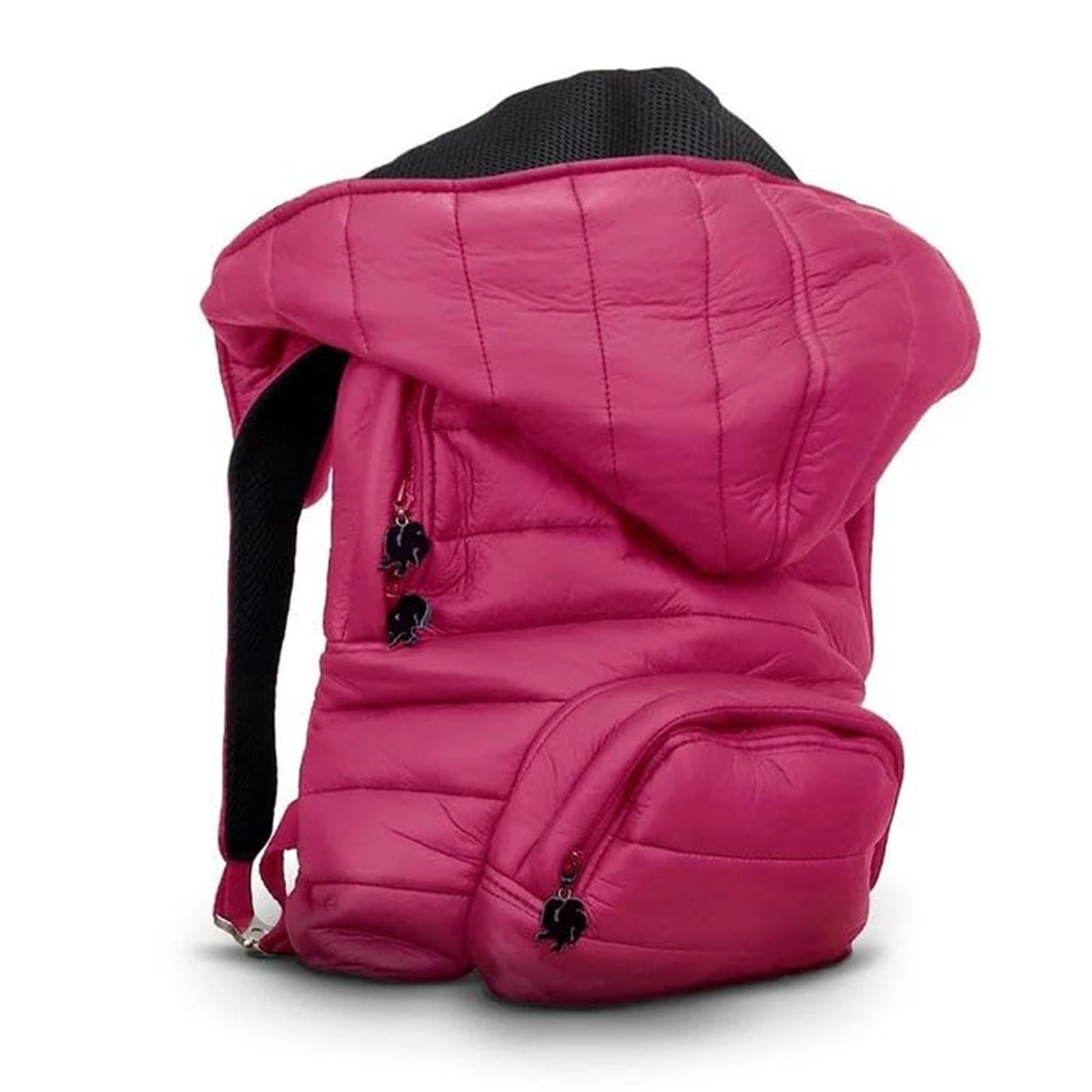 by MORIKUKKO Mochila con capucha, mochila para adolescentes y adultos, 33 x 7 x 40 cm, 10,5 l, ideal para la universidad y la escuela, mochila con compartimento para portátil, Rojo con