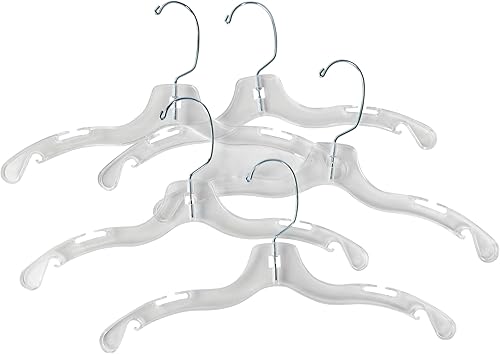 Miniatura 4 de Perchas de plástico transparente de 14 pulgadas para vestido junior - Caja de 100