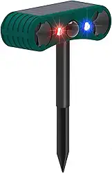 Alarme Solar com Sensor de Movimento: Alarme Ultrassônico IP65 com Luz Vermelha/Azul Piscante, 129dB