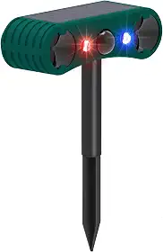 Alarme Solar com Sensor de Movimento: Alarme Ultrassônico IP65 com Luz Vermelha/Azul Piscante, 129dB