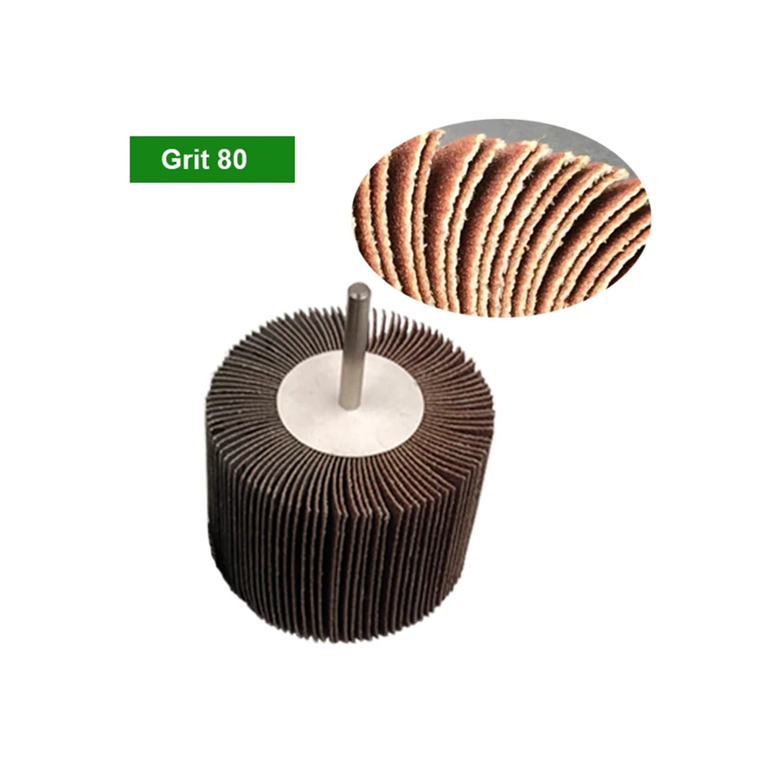 10-częściowy zestaw kół klapowych montowanych, 1/4" trzpień, materiał ścierny do produkcji metalu(25x25x6mm, 120GRIT_10PCS)