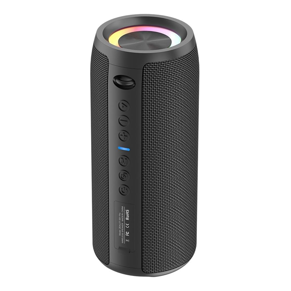 Enceinte Bluetooth S51 Pro 40W Enceinte Extérieure avec Lumières Colorées Éblouissantes, Étanche, Batterie Longue Durée, Son Subwoofer