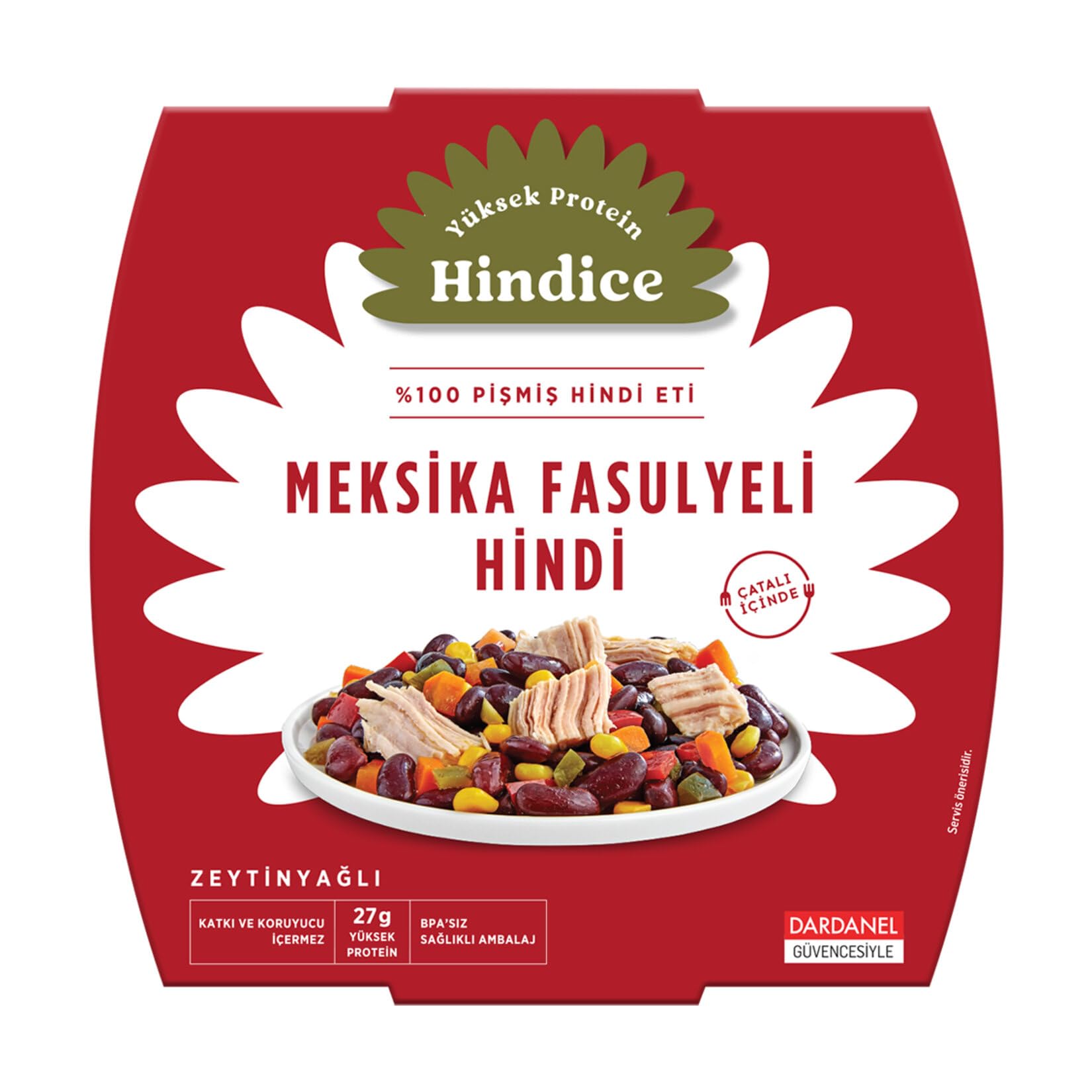 DARDANEL Hindice Aç Ye Hazır Yemek Meksika Fasulyeli Hindi 160 gr
