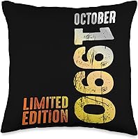 Vista 4 de Since October 1990 Retro 1990 Vintage 1990 October Throw Pillow