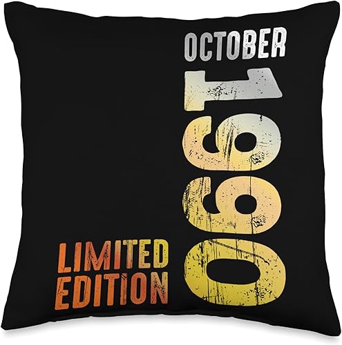 Miniatura 4 de Since October 1990 Retro 1990 Vintage 1990 October Throw Pillow