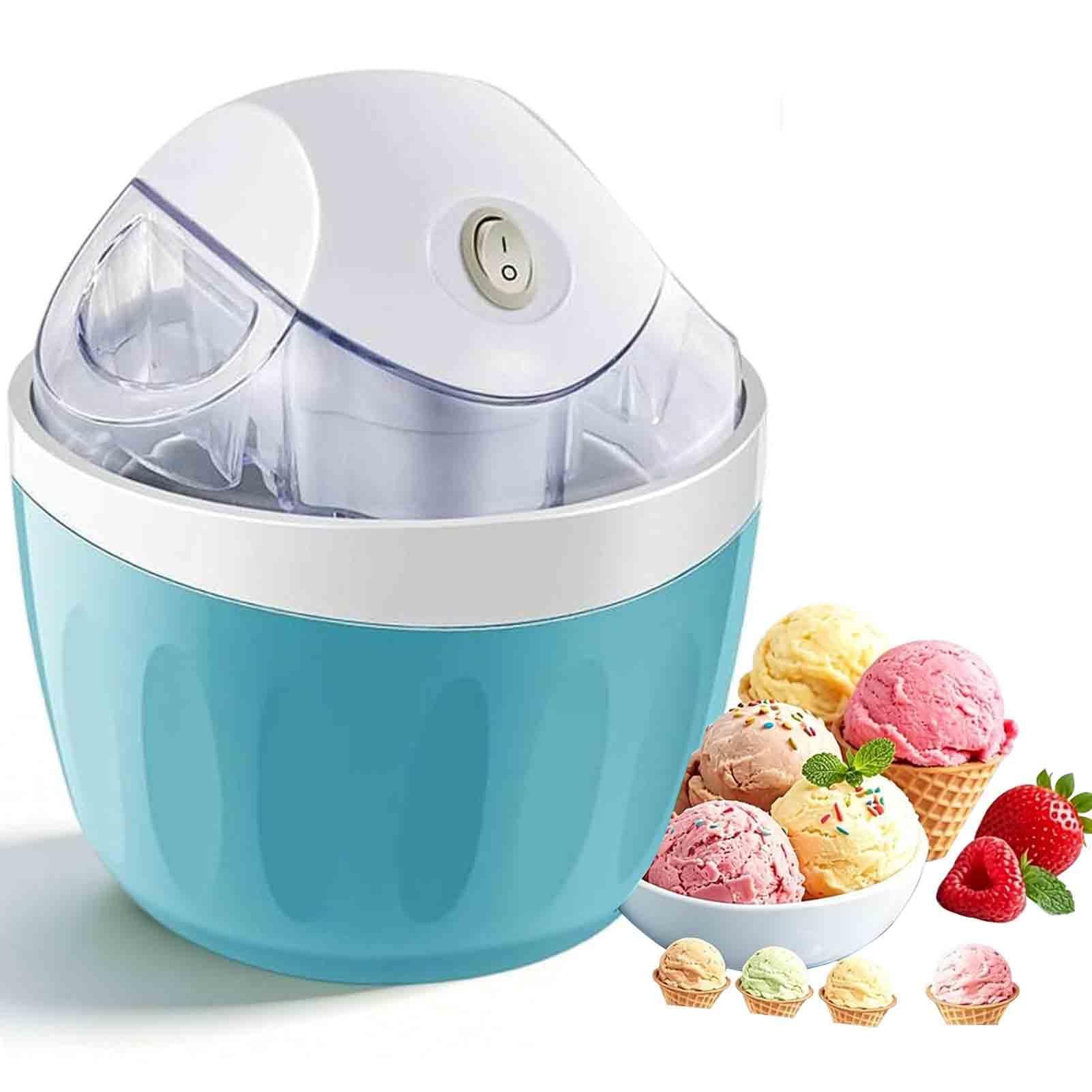Ghygetrich Ice Cream Maker, Soft Serve Ice Cream Machine Slush Machines Whippy Ice Cream Machine Blue