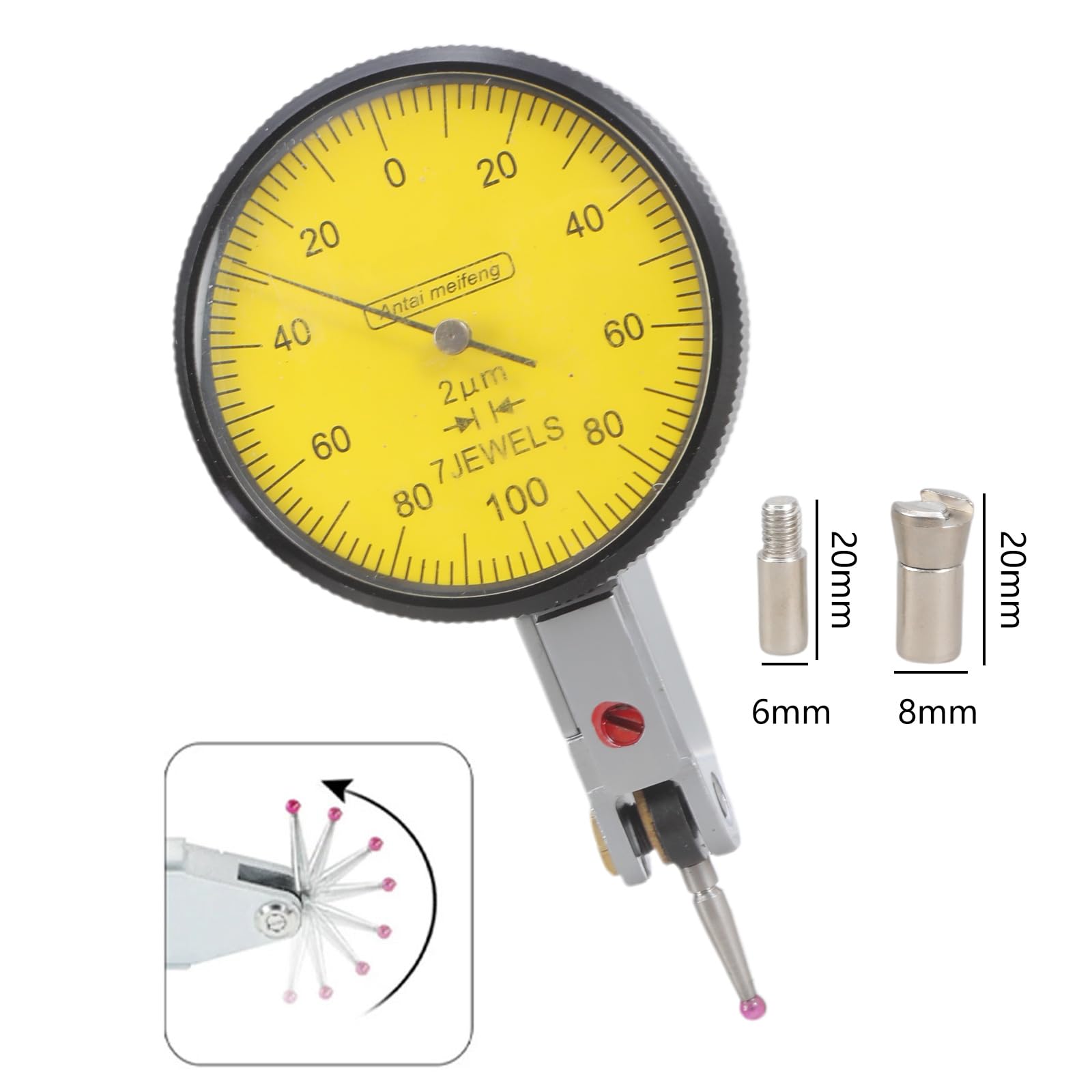 La faccia antiurto ad alta precisione indica il tipo di leve in acciaio al carbonio strumento per misurazioni accurate in vari ambienti Strumento di misurazione per tecnici di officina