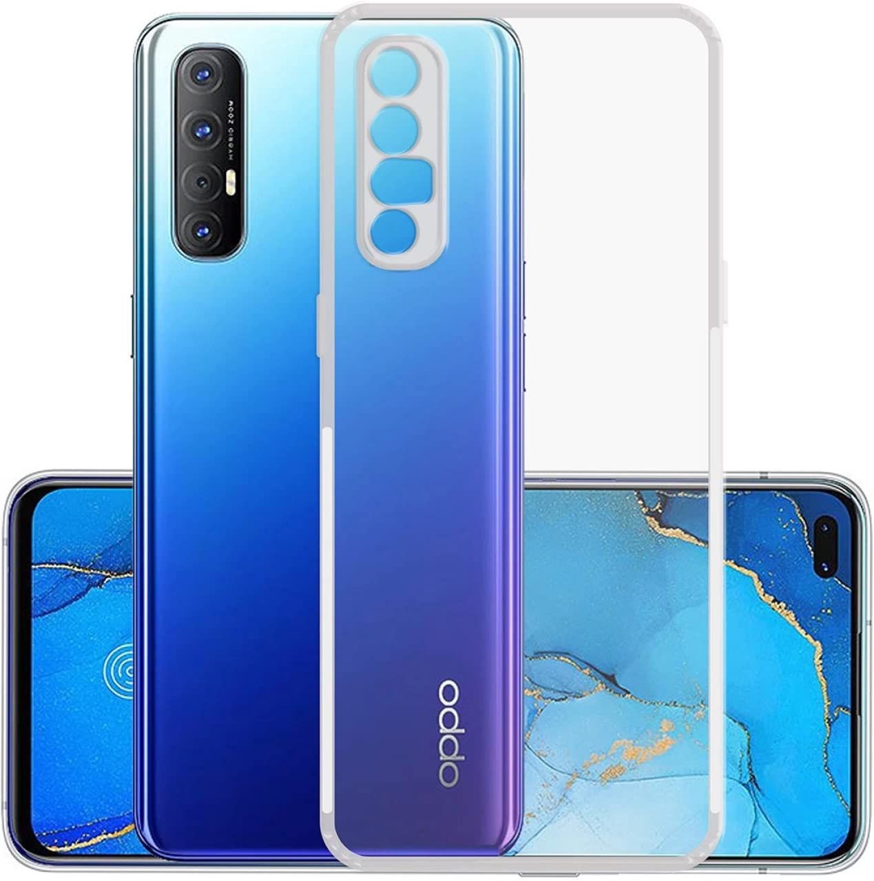 Amazon Brand - Solimo Silicone, Thermoplastic Polyurethane Anti Dust Plug Mobile Cover Soft and Flexible Back Cover for Oppo Reno 3 Pro (Clear) (B08XXT8ZML) Amazon Price History, Amazon Price Tracker
