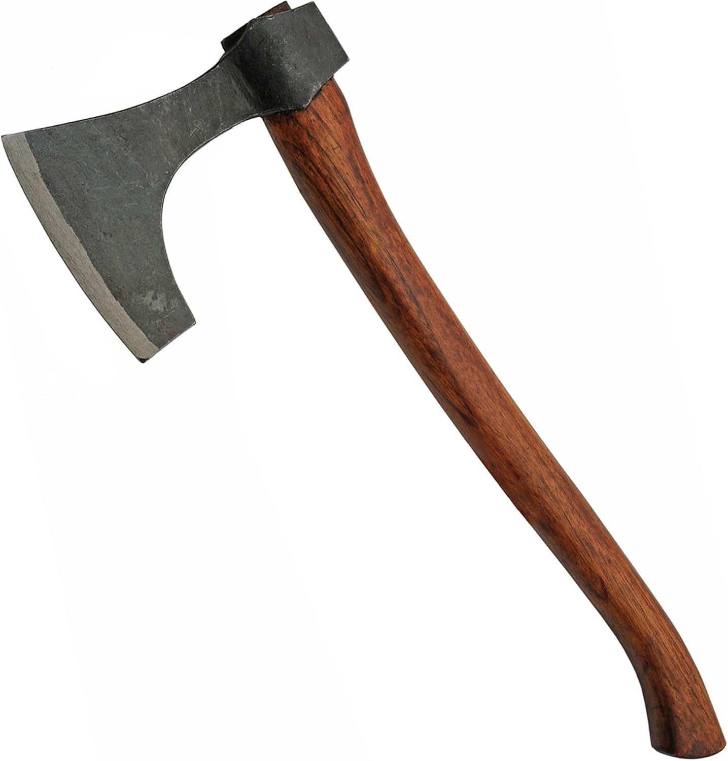 SZCO Supplies 17” Hand Forged Wood Handle Carbon Steel Beard Head Viking Style Axe, Brown (242604)