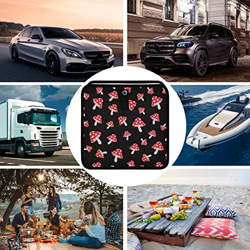 Image of Cute Mushrooms Car Trash Can, Red Dots Foldable Hanging Car Trash Bag, Small Waterproof Car Accessories Garbage Bin (g300885936p857c913s2021)