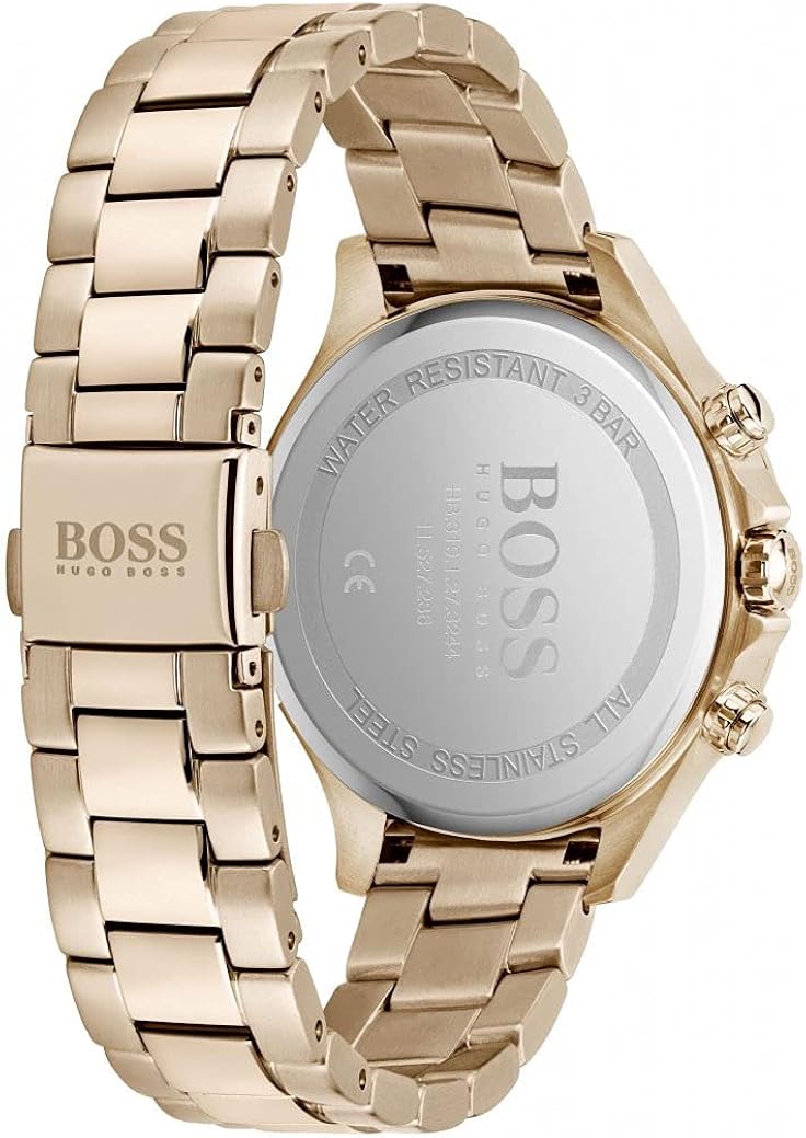 Boss Orologio Analogico Multifunzione al Quarzo da Donna con Cinturino in Acciaio Inossidabile Color Oro Rosso - 1502566