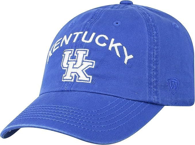 Collegiate Primary Color Team Arch Adjustable Hats (US Alpha One Size Kentucky)