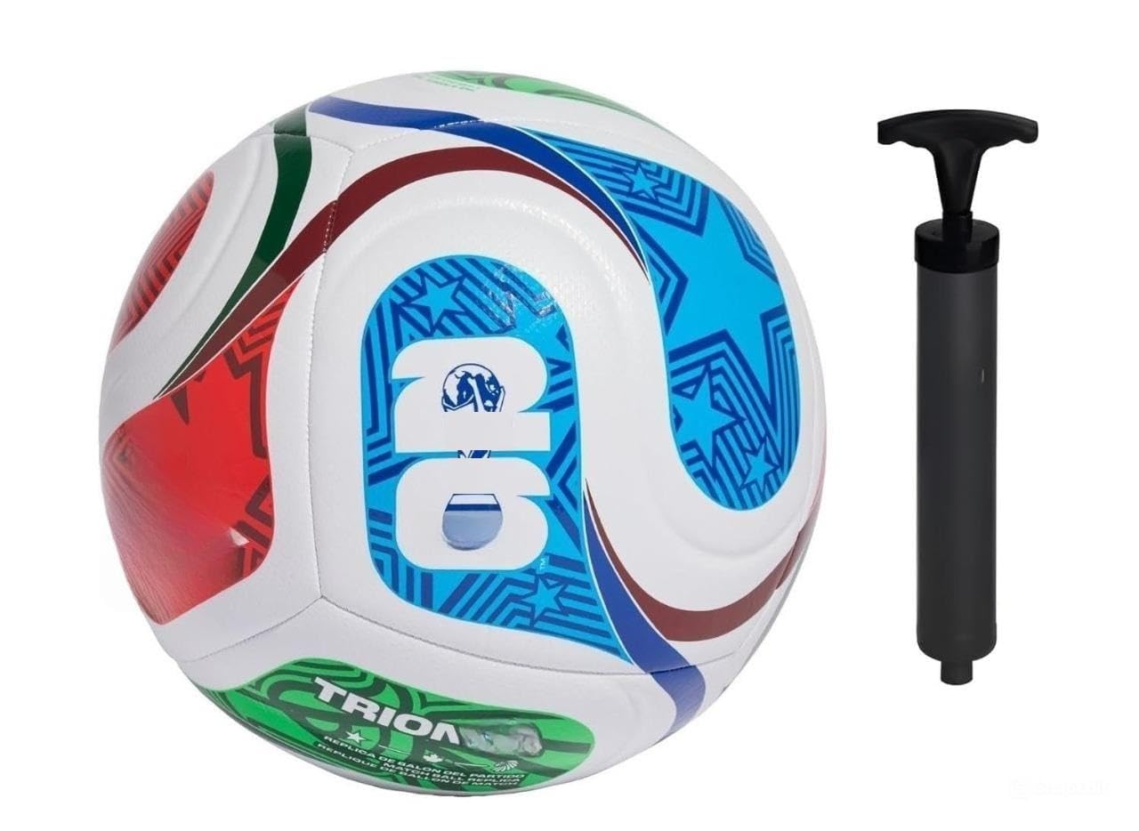 EUR-o 2025 Football for All Ages Suited for The Grass Fields | PU | Suitable for Grass |Practice Ball | Soccer Ball | for Men/Women | Football Size - 5 (Wrld Cup 2026 Latest Model)