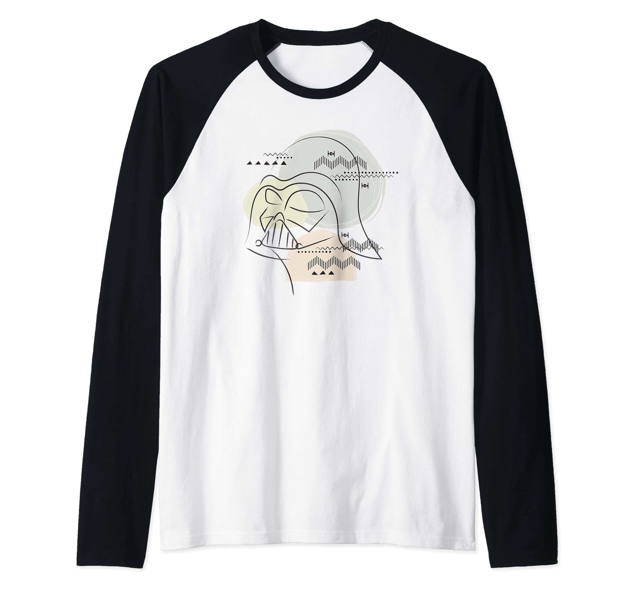 Star Wars Darth Vader Raglan Baseball Tee au Graphisme Textile Contrasté