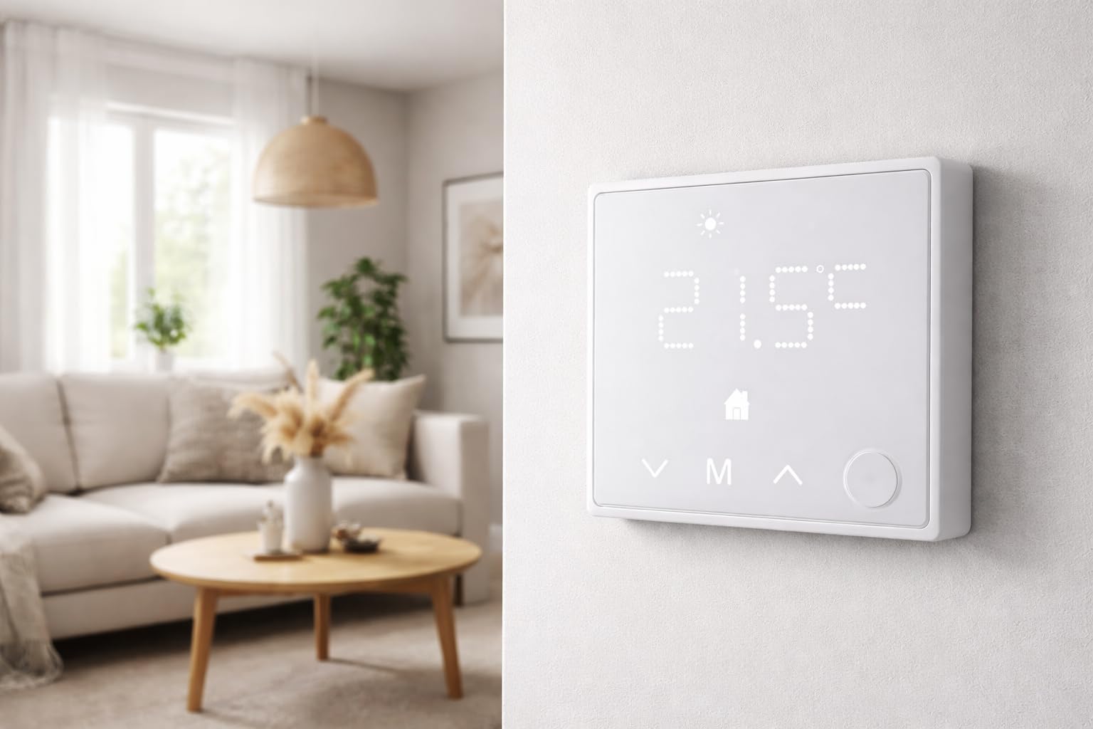 Termostato Wifi Tuya Termostato Smart Programmabile per Caldaia Display LCD 86 x 86 mm 230V Colore Bianco IP20