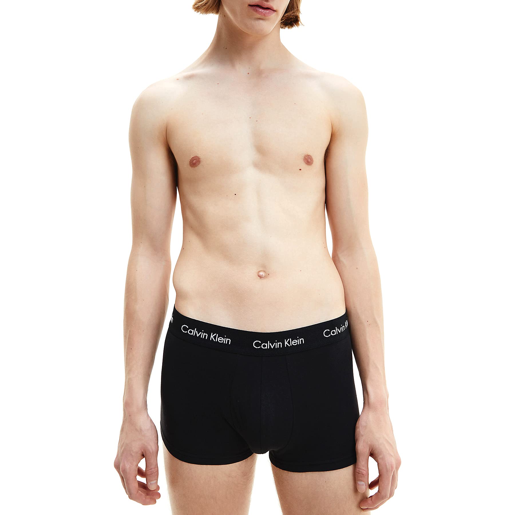 Calvin Klein Bawełna Stretch 5-pak Low Rise Trunk, wszystkie czarne, Czarny (czarny W. Czarny Wb), M