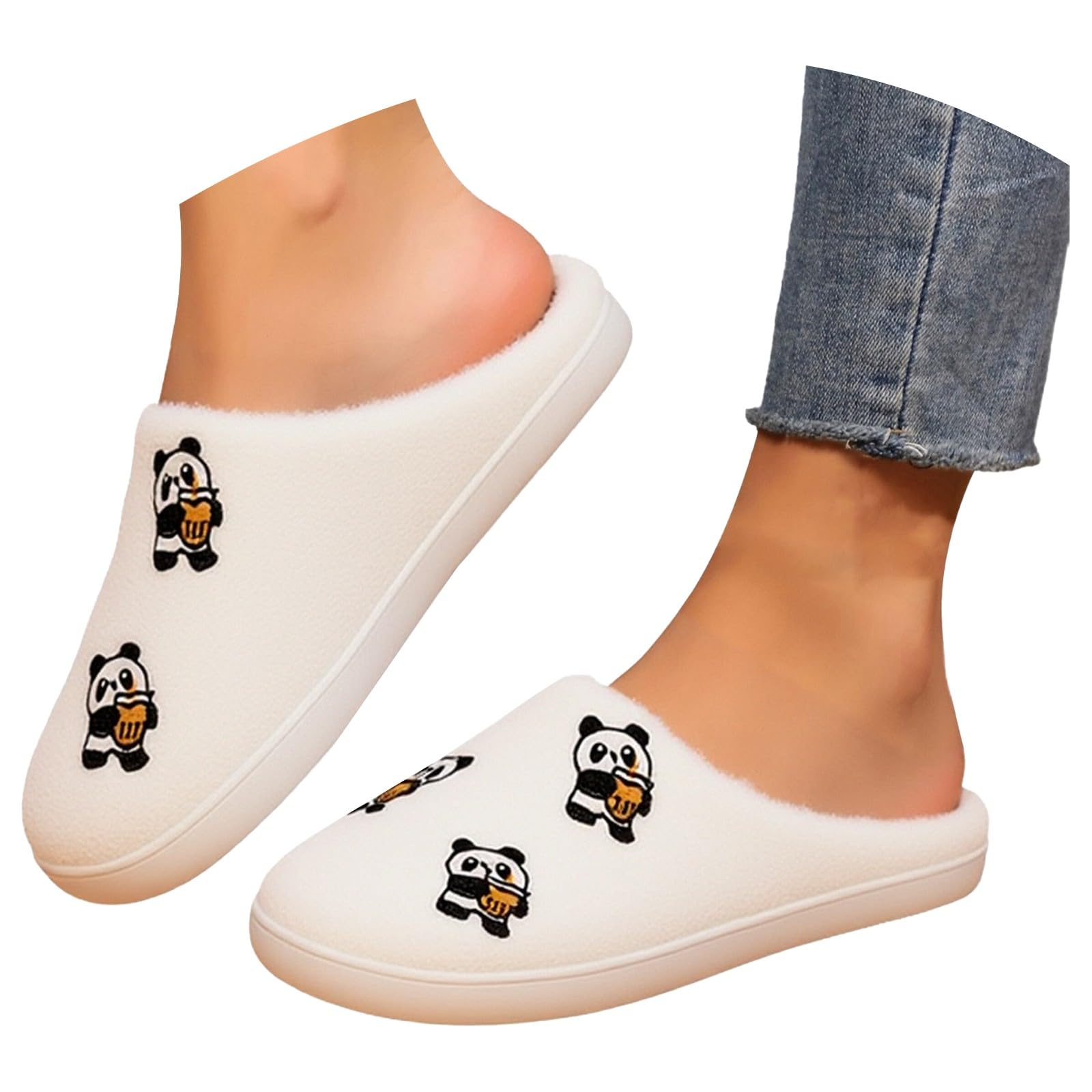 Zapatillas cálidas para el hogar para mujer, pantuflas suaves con suela antideslizante, pantuflas de fieltro antideslizantes, ajuste ancho, zapatillas de casa con forro de felpa cálido para hombre y