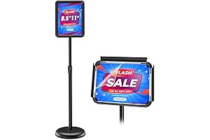 Station Sign Holder - 8.5 x 11 Business Sign Stand Poster Holder