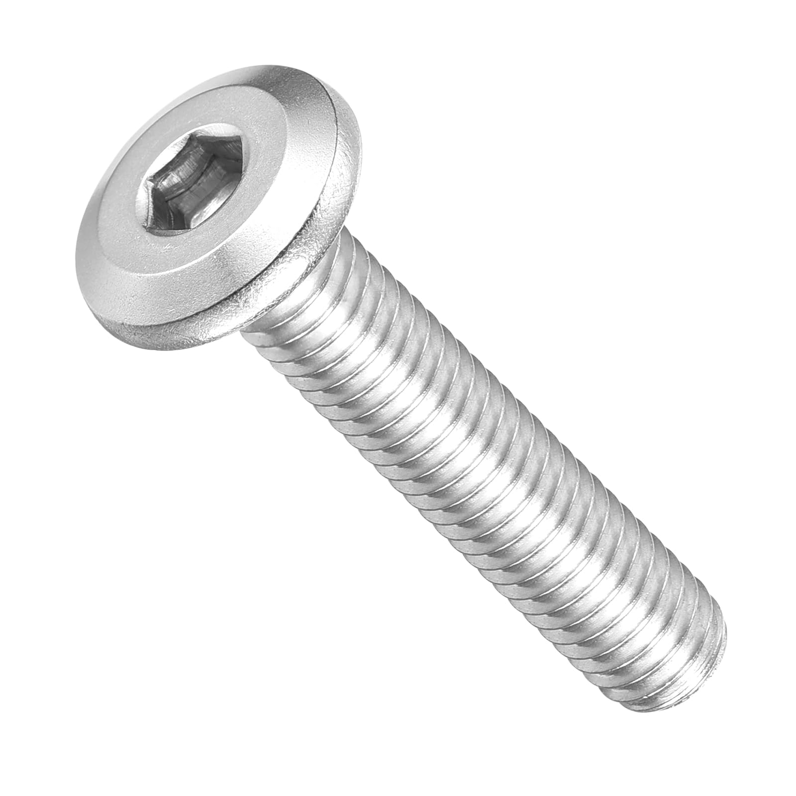 METALLIXITY Flat Head Hex Socket Cap Screws Bolts(M6-1x30) 30Pcs, 304 Stainless Steel Hex Socket Furniture Bolts Screws