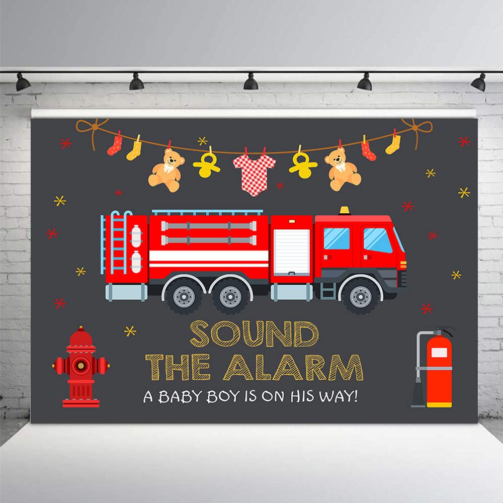Fire Truck Baby Shower Paper Products
