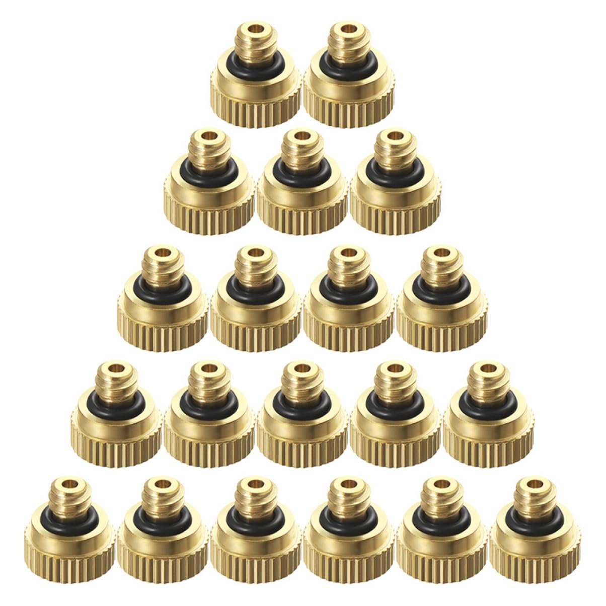 NULYLU 40pcs Brass Misting Nozzles 0.3cm Atomizing Sprayer Nozzles for Low Pressure Spraying