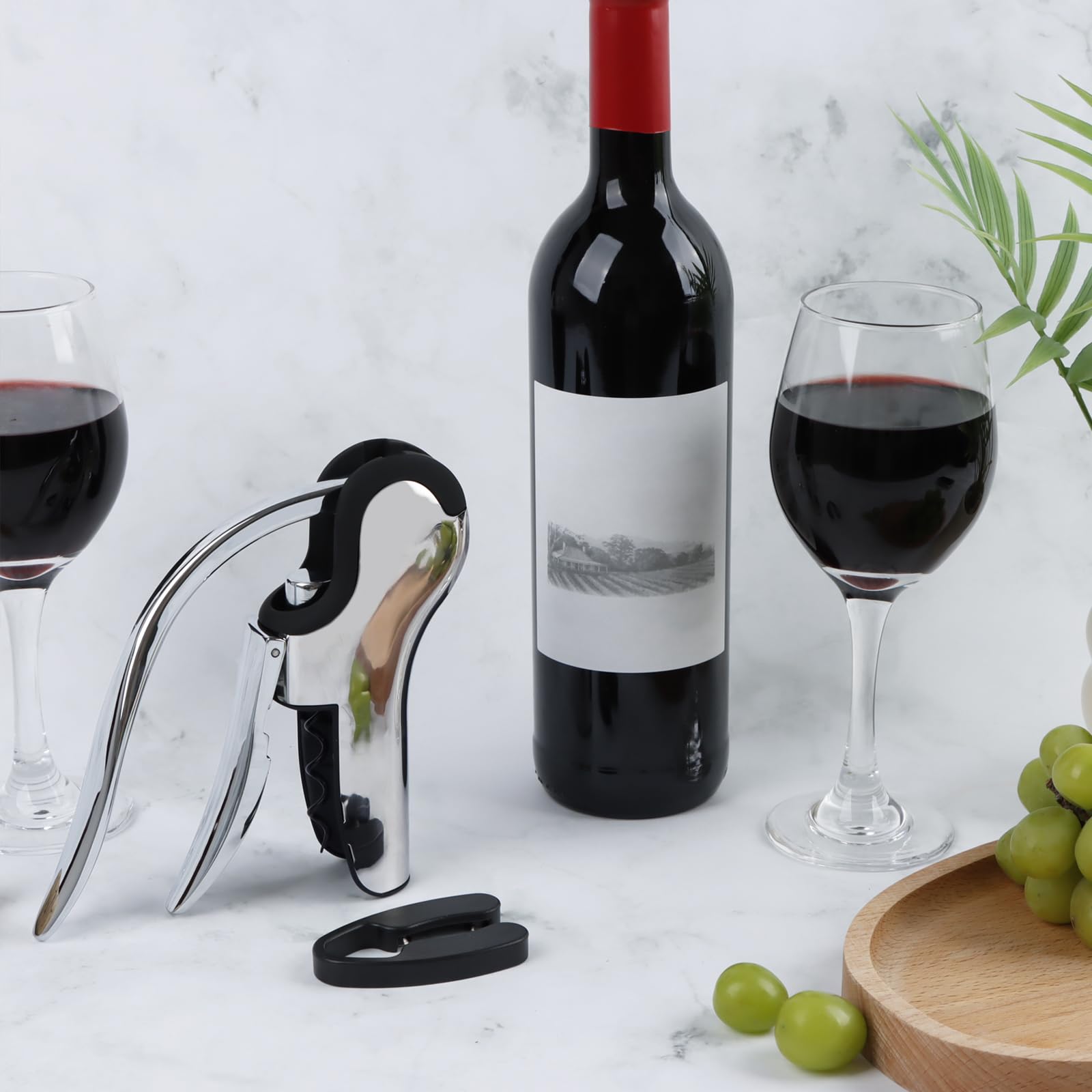 E. Palace in acciaio INOX verticale cavatappi a leva con tagliacapsule design Housewares integrata.