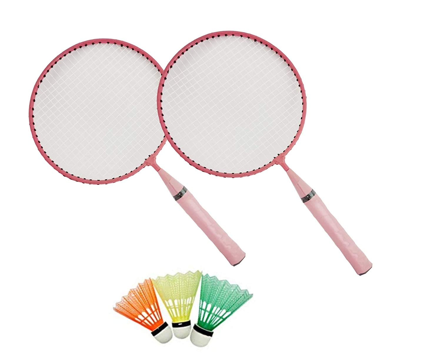 MOREMON® Kid Children Junior Badminton Rackets Set of 2,Red Blue Durable Nylon Alloy Badminton Racket Racquet for Kids Children Juniors Adult Training Practice-image-30