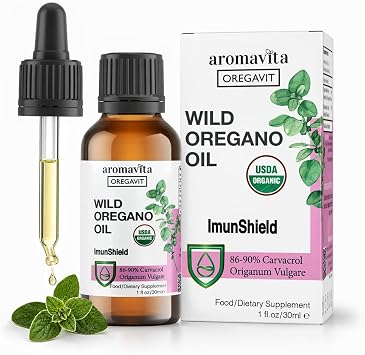 ImunShield Wild Oregano Oil Drops 8690% Carvacrol, Liquid Oil of Oregano, Adjustable Intake, Immune & Gut Support*, Greek Origin, 1 fl oz