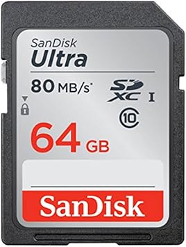 Sandisk Ultra SDXC 64GB 80MB/S C10 Flash Memory Card SDSDUNC-064G-AN6IN
