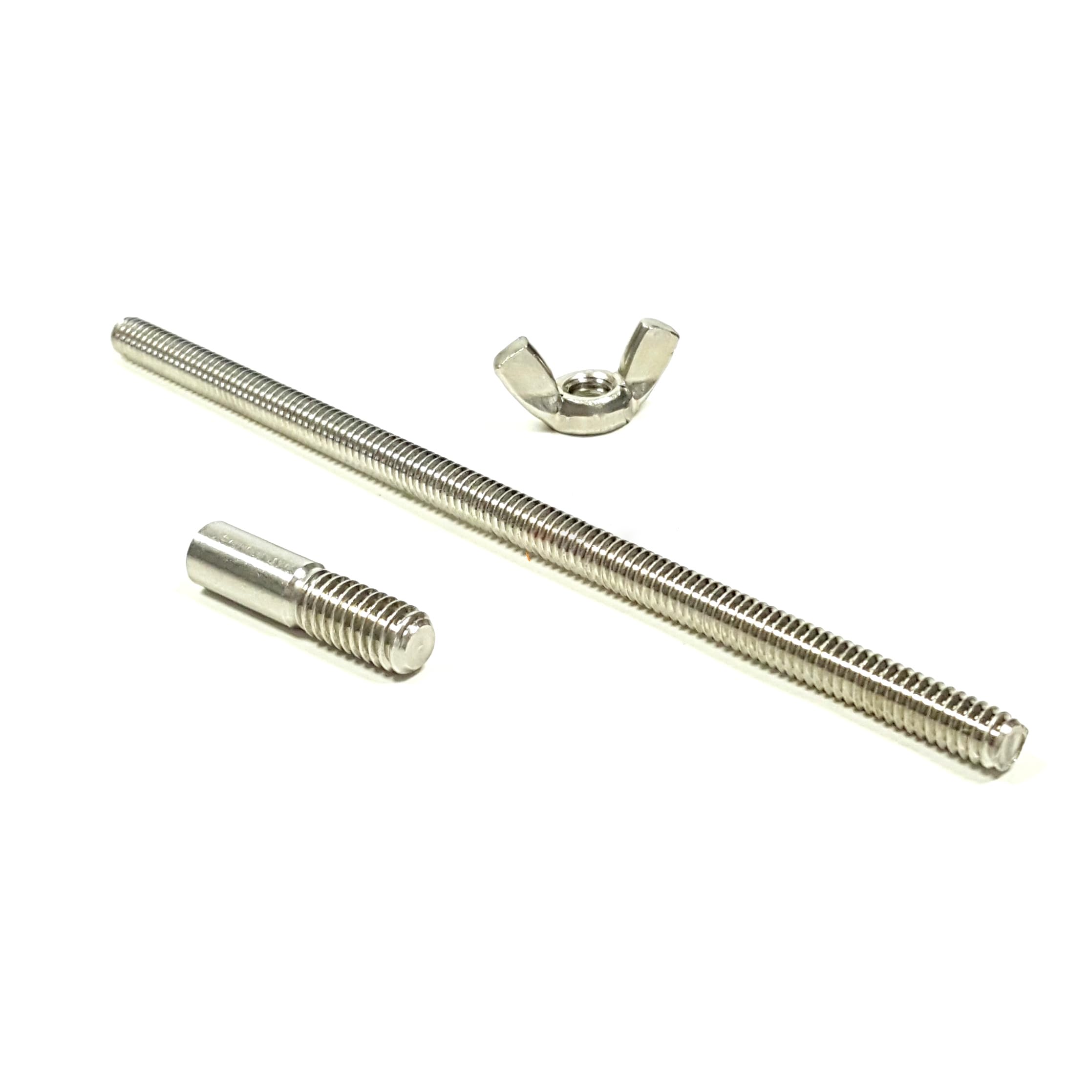 Goujon de filtre à air de 15,2 cm + écrou papillon + kit adaptateur 6,35 mm à 5/16" pour carburateur Edelbrock