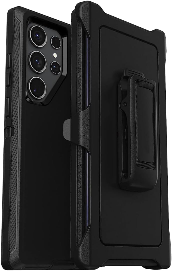 DEFENDER Case Compatible with SAMSUNG GALAXY S23 Ultra 5G Screenless Case with Port Protection and Belt Clip Black | Compatible with, 5G, Screenless Case, with Port Protection, and Belt Clip