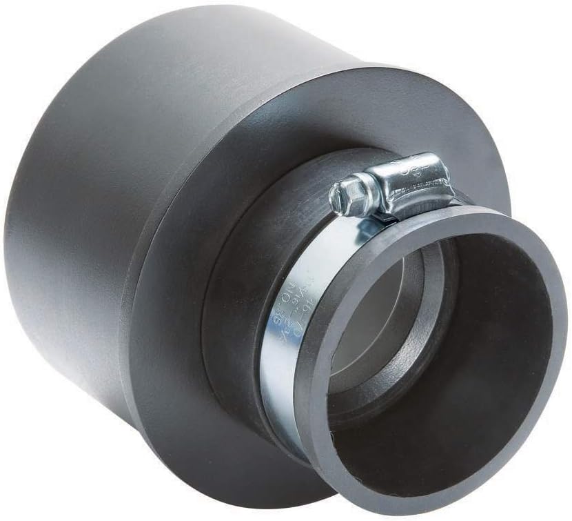 Dust Right 2.5'' Pack of 2 Dust Collection Ports – Port Fits for 2.5” Dust Collection Hose – Plastic Shop Vac Adapter – Rockler Dust Collection Fittings Includes Two Ports & Two Metal Hose Clamps