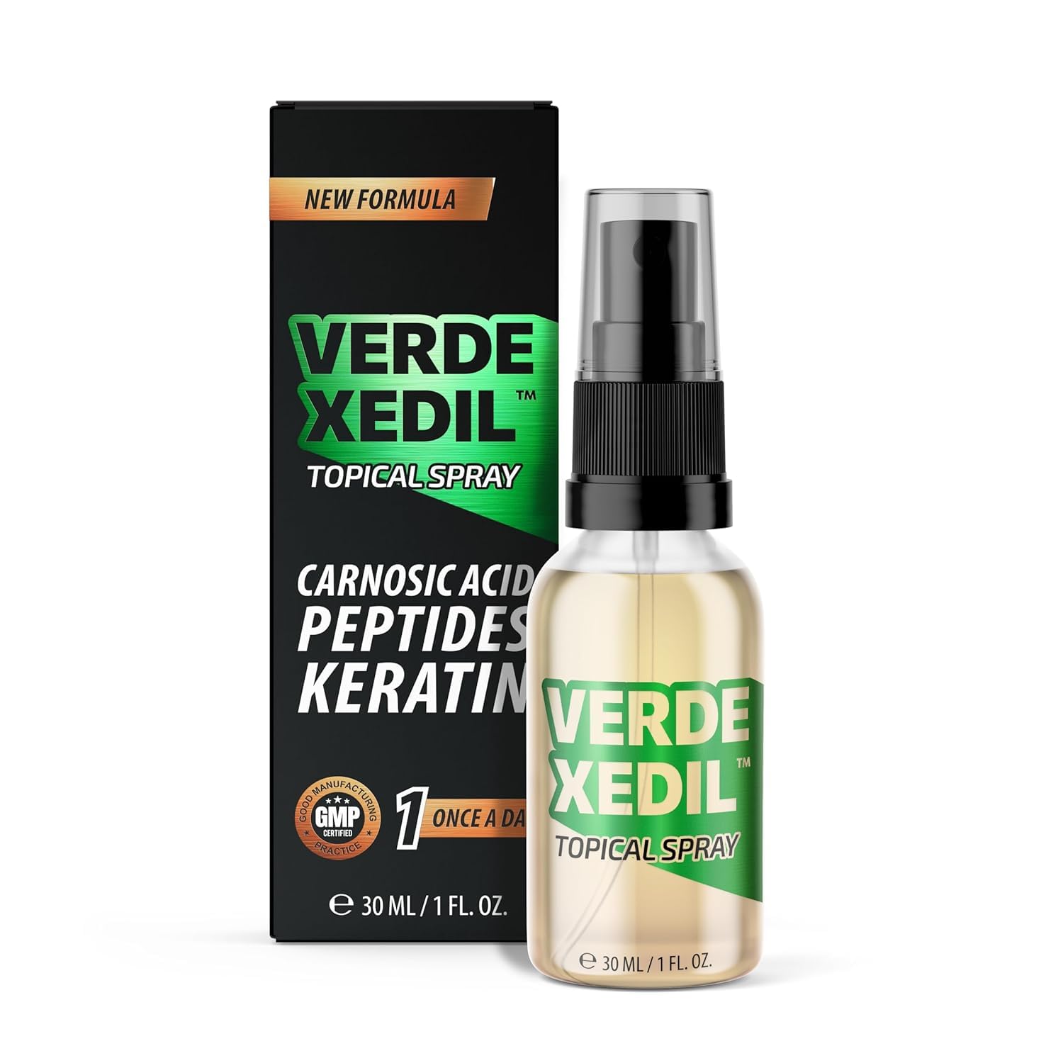 Haar-Spray | Carnosolsäure, Peptide & Keratin | Leichte Leave-in-Haarbrume | Tägliche Haarpflege | 30 ml | 1 Pack