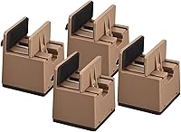 Vista 12 de uxcell Elevadores de cama de 2 pulgadas con abrazadera de tornillo ajustable, 4 elevadores de muebles para cama, escritorio, sofá, mesa, apto