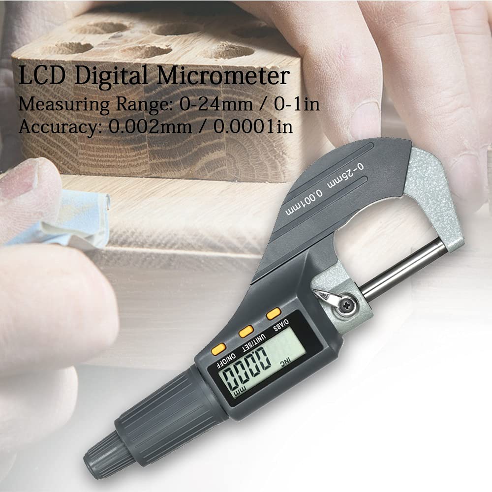Cyfrowy mikrometr 0-25mm elektroniczny cyfrowy mikrometr zewnętrzny 0.001mm głębokość mikrometr wysoka precyzja mikrometr zacisk