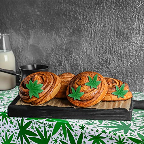 2 Pieces Weed Leaf Tablecloth Pot Leaves Tablecloth Tropical Rectangular Table Covers Disposable Rectangular Table Covers For Kitchen Dining Room Party Home Decor (51.2 X 86.6 Inches) #TOP5