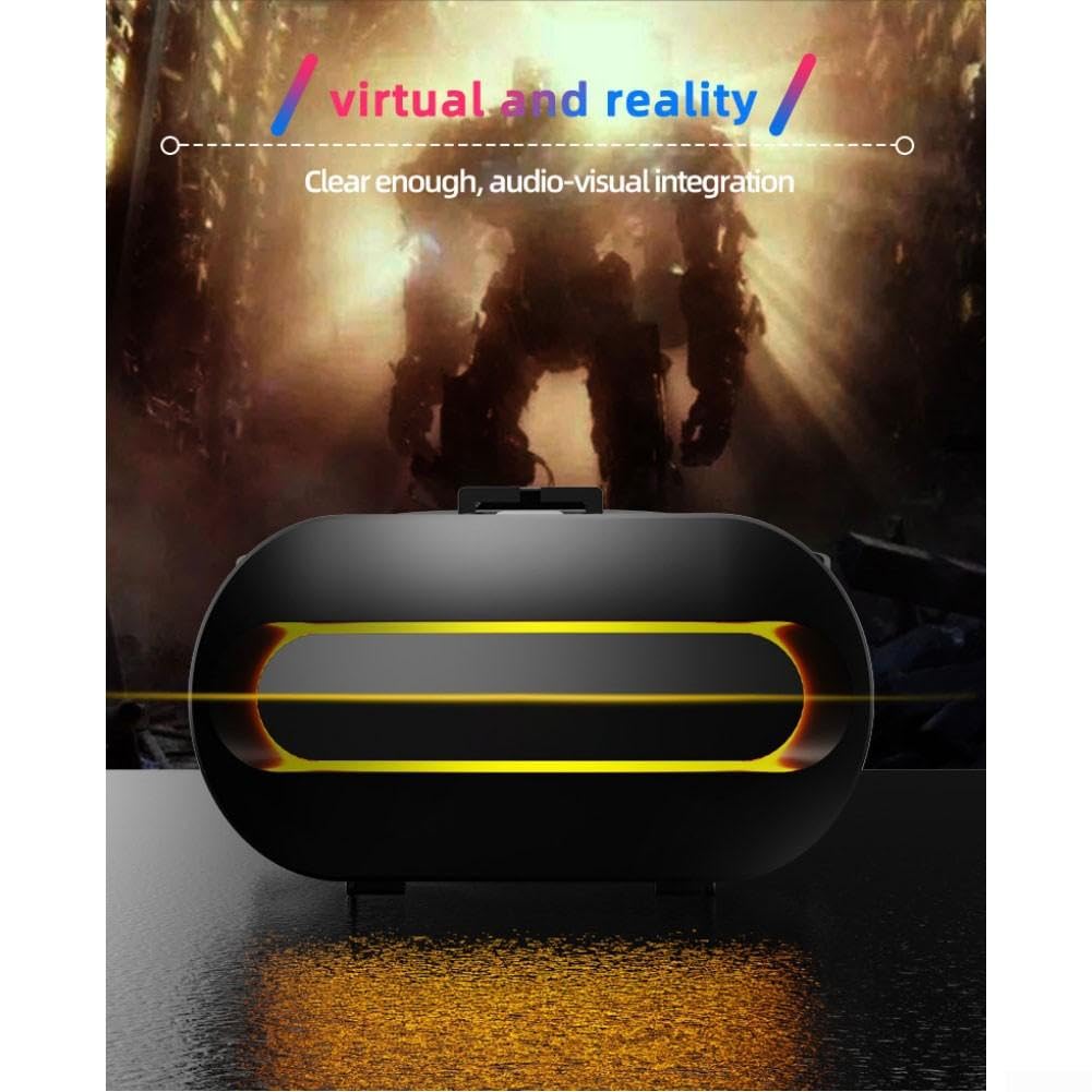 Gafas 3D para VR para iOS y Android, amplia compatibilidad 3D para (negro)