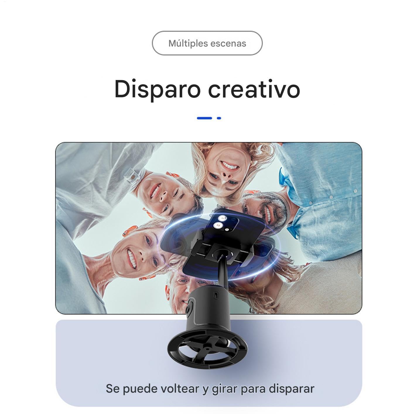 Treppiede con monitoraggio automatico per telefono cellulare, supporto per telefono con rotazione automatica a 360 gradi, da scrivania per matrimoni, giochi, ufficio, viaggi, sport